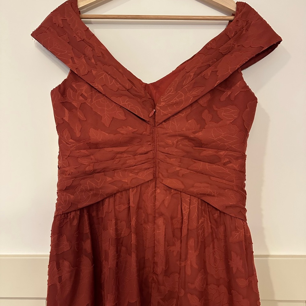 Azazie Rust Maxi Dress - Picture 8 of 9